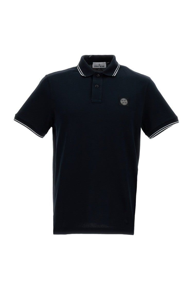 Stone Island Straight-Fit Cotton Polo With Logo Patch