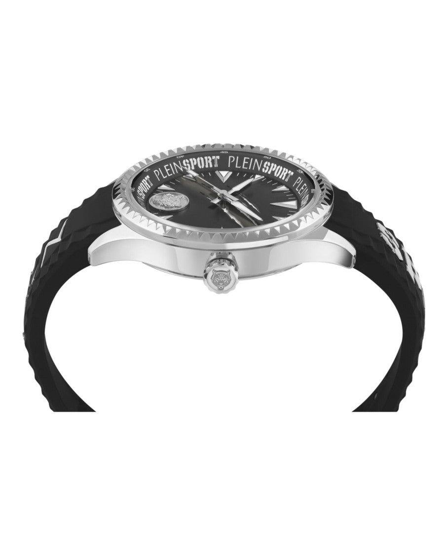 Plein Sport Lineman Silicone Watch With 45Mm Stainless Steel Case