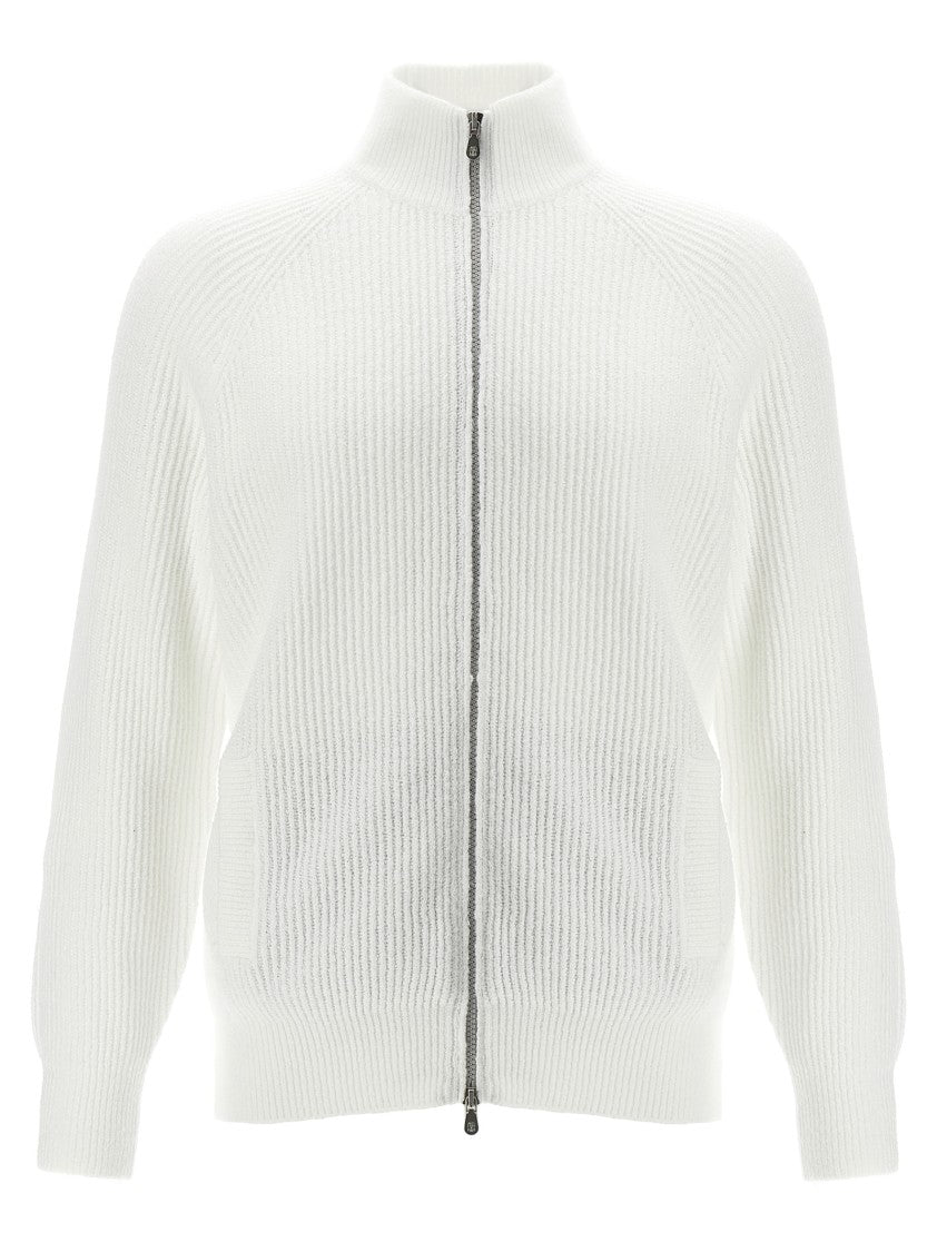 Brunello Cucinelli High Neck Zip Cardigan