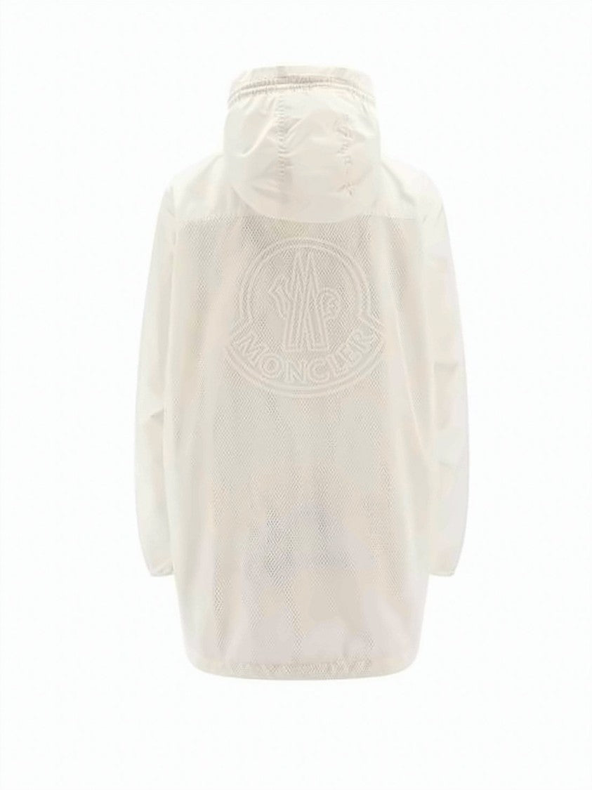 Moncler Lightweight Front-Zip Jacket With Adjustable Hood And Embossed Logo