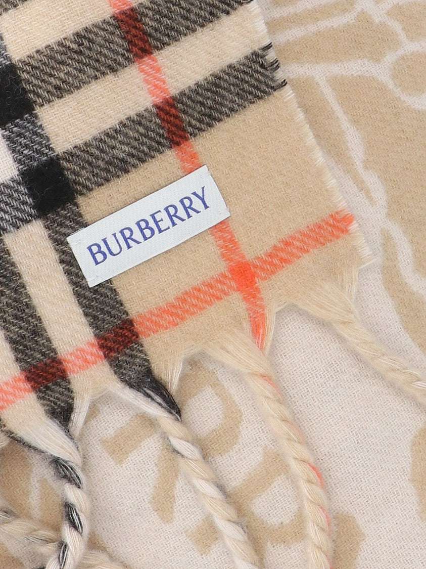 Burberry Reversible "Ekd" Scarf – Beige