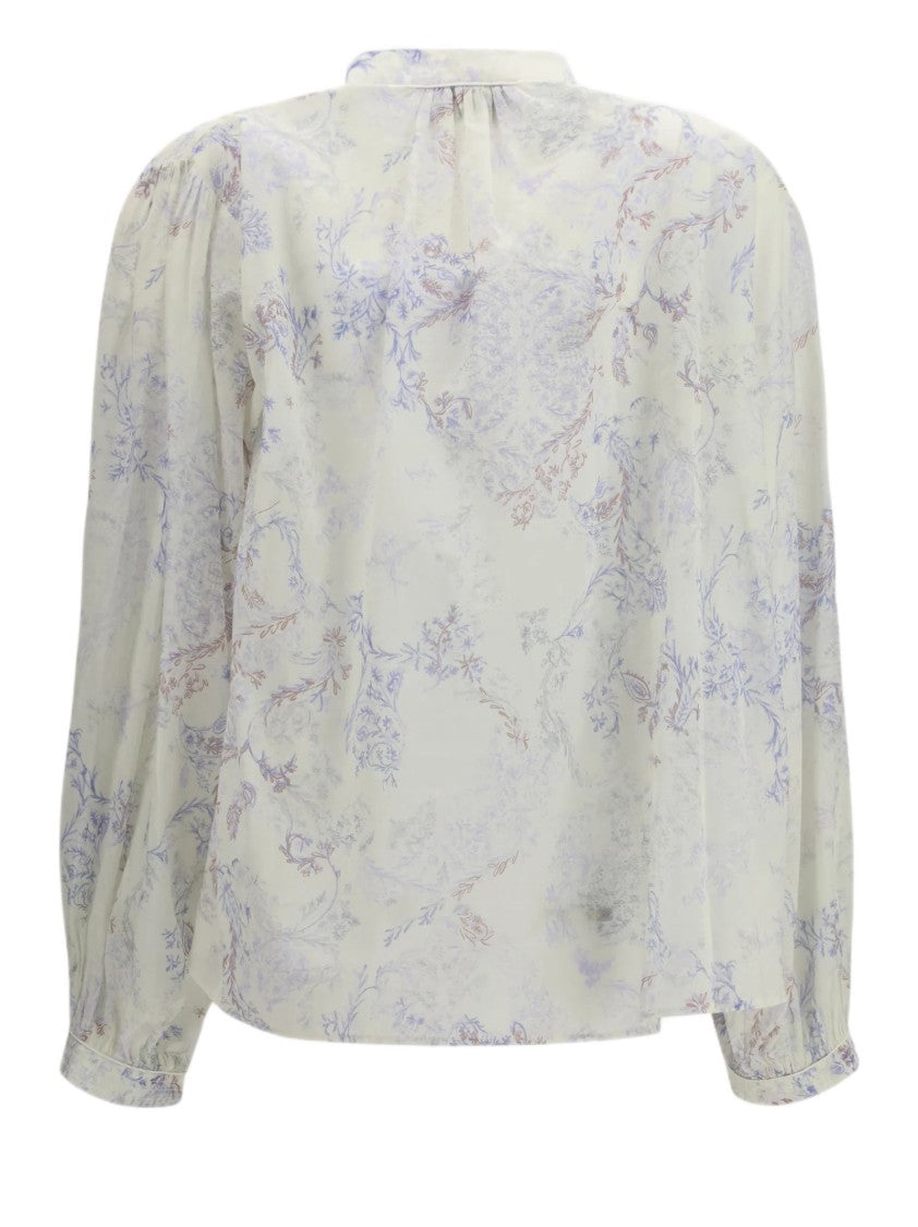 Forte Forte Floral Print Shirt With Classic Collarless Design