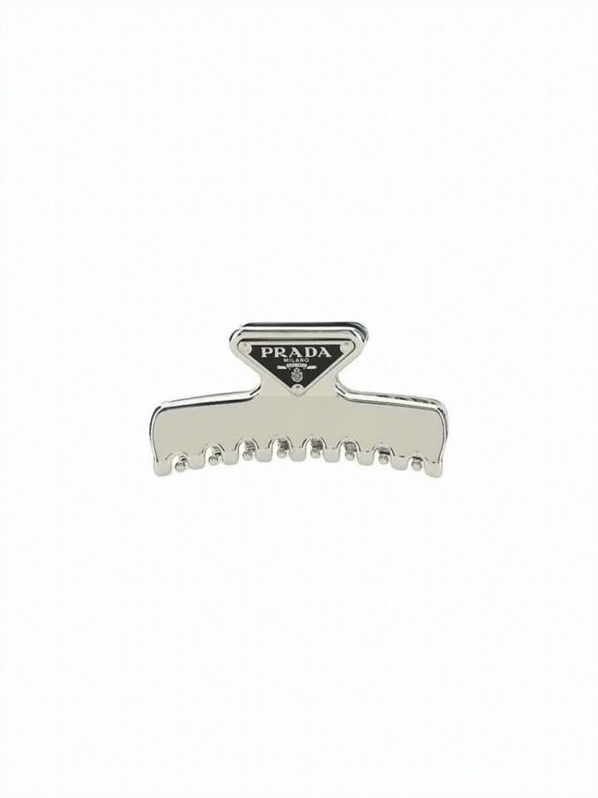 Prada Silver-Toned Hair Claw Clip