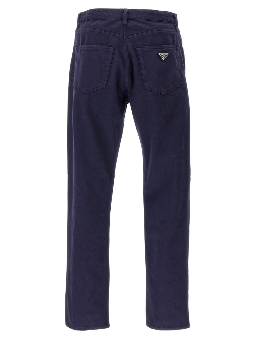 Prada Garment-Dyed Cotton Denim Jeans