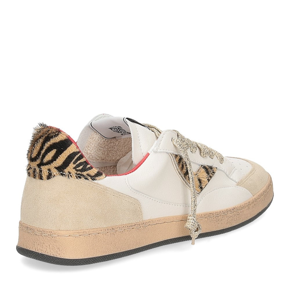 4B12 Low-Top Sneakers Zebra Print Accent