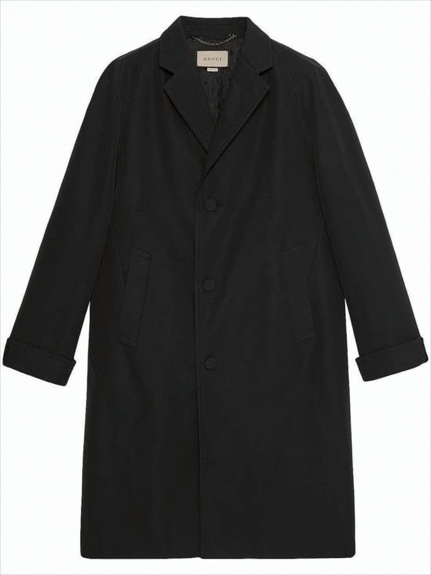 Gucci Tailored Black Coat With Notched Lapel