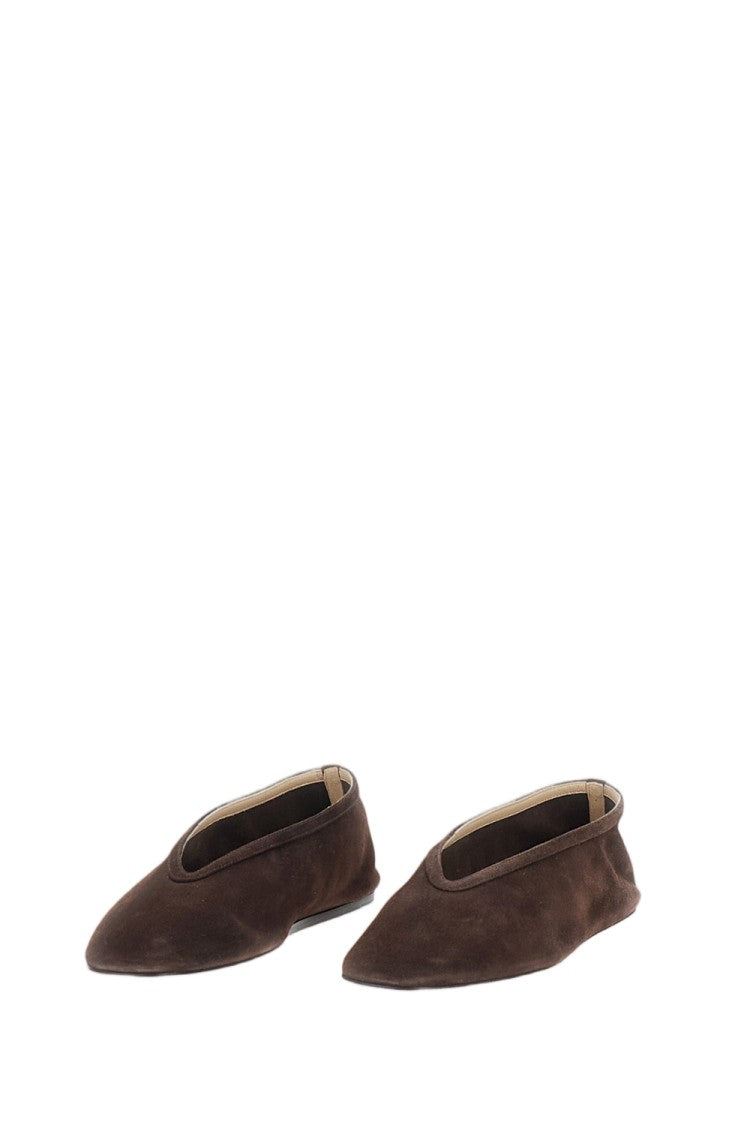 Le Monde Béryl Chocolate Suede Luna Slipper Flats
