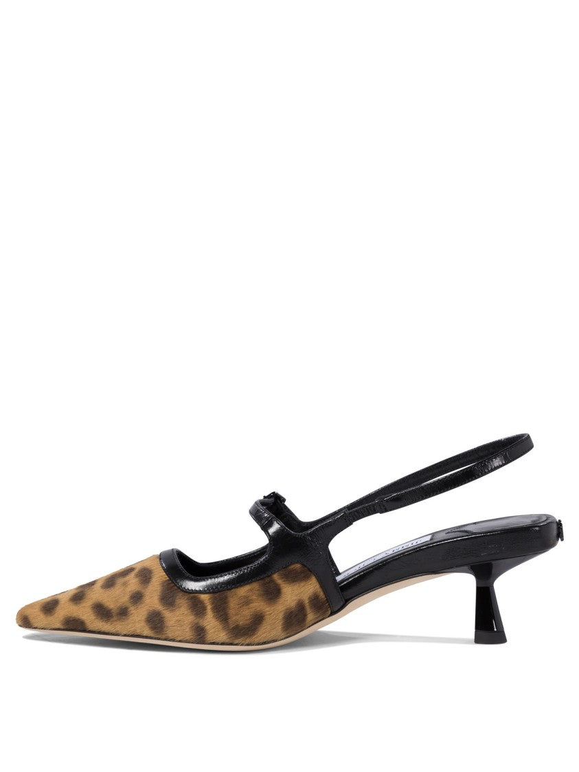 Jimmy Choo Leopard Print Leather Heeled Shoes