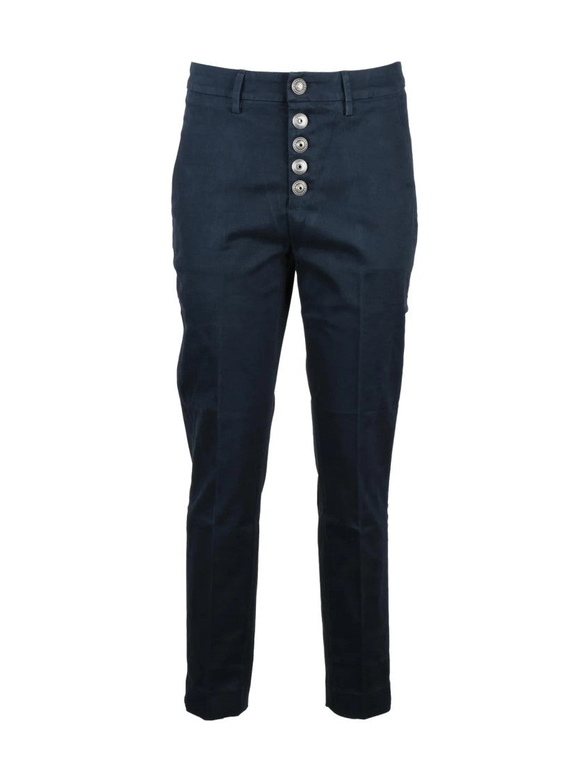 Dondup Blue Carmen Slim-Fit Stretch Cotton Trousers