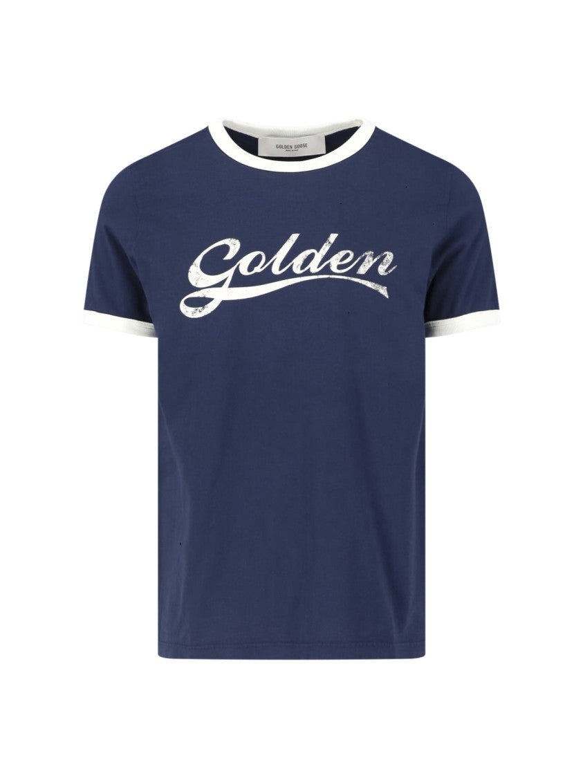Golden Goose Short-Sleeved T-Shirt With Vintage Script Logo