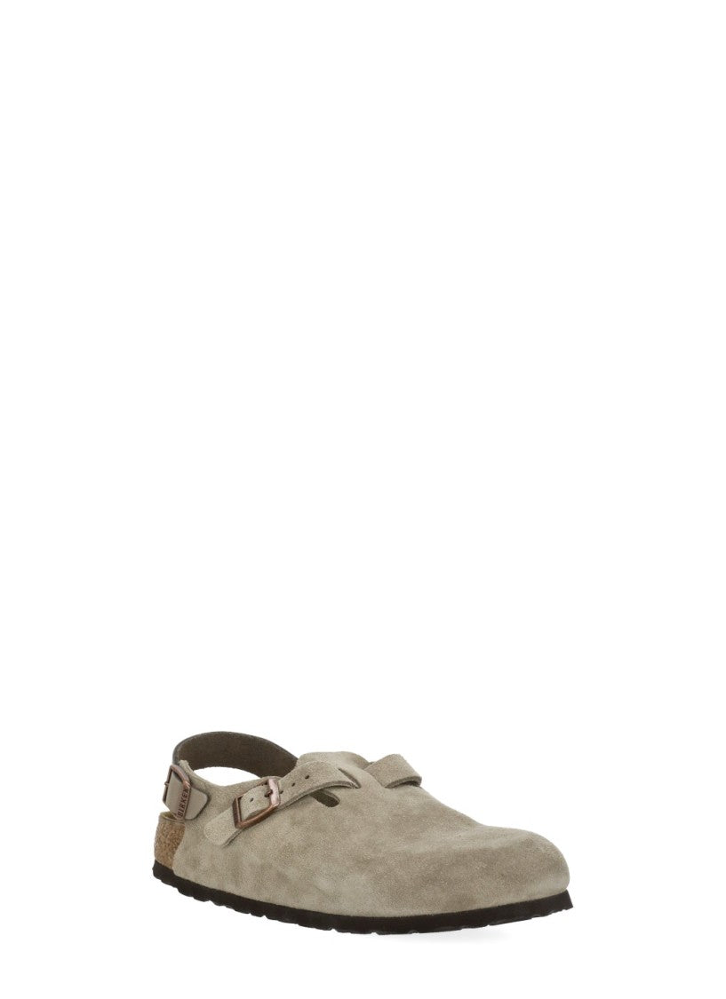 Birkenstock Beige Tokio Ii Suede Sabot