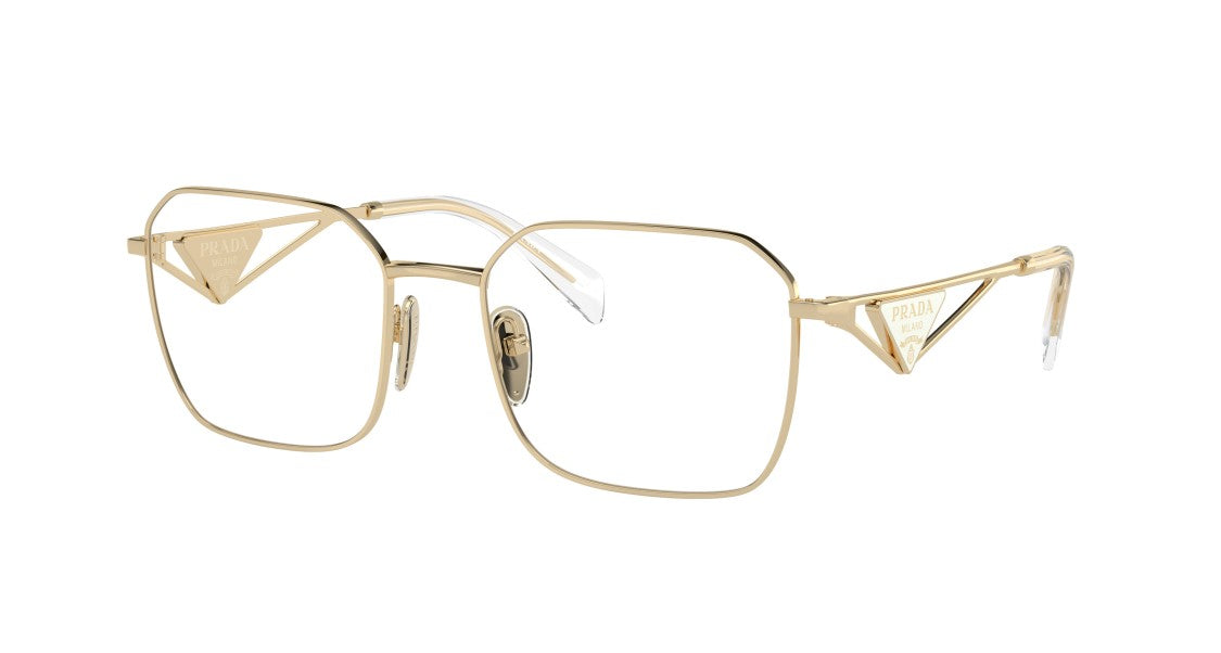 Prada 0Pr A51v Geometric Metal Frame Gold Sunglasses