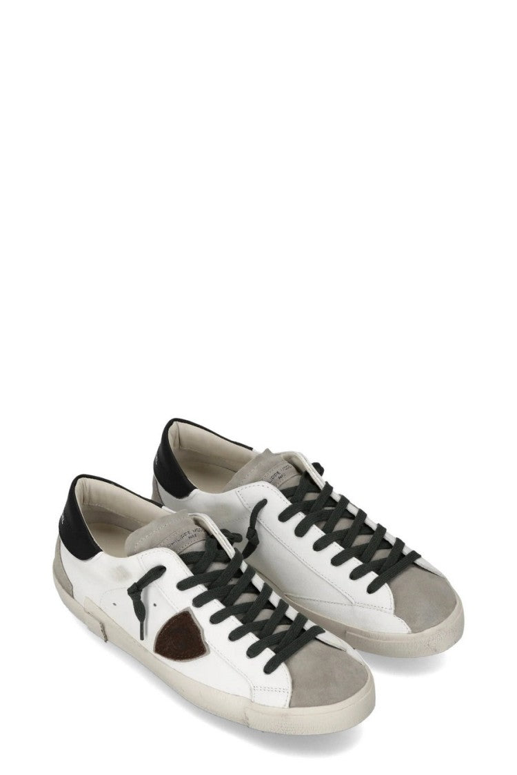 Philippe Model White Low-Top Leather Sneakers