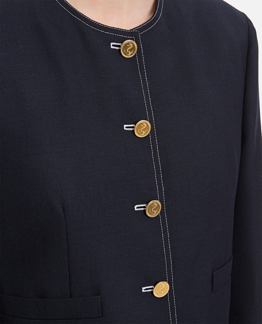 Thom Browne Box Pleated Cardigan Jacket