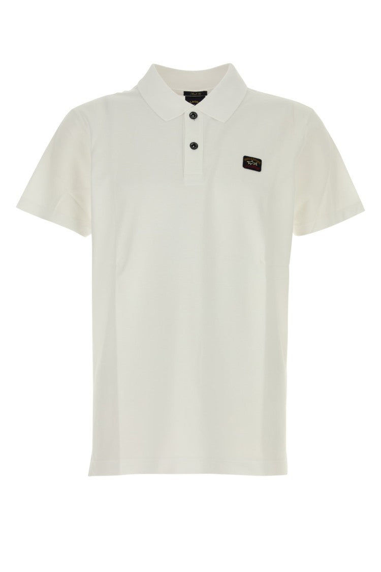 Paul & Shark Classic White Polo Shirt With Traditional Collar