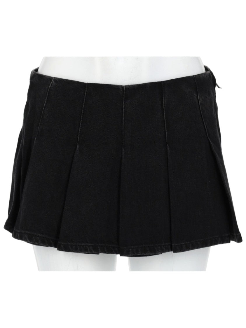 Diesel Black Diesel Pleated Denim Skirt