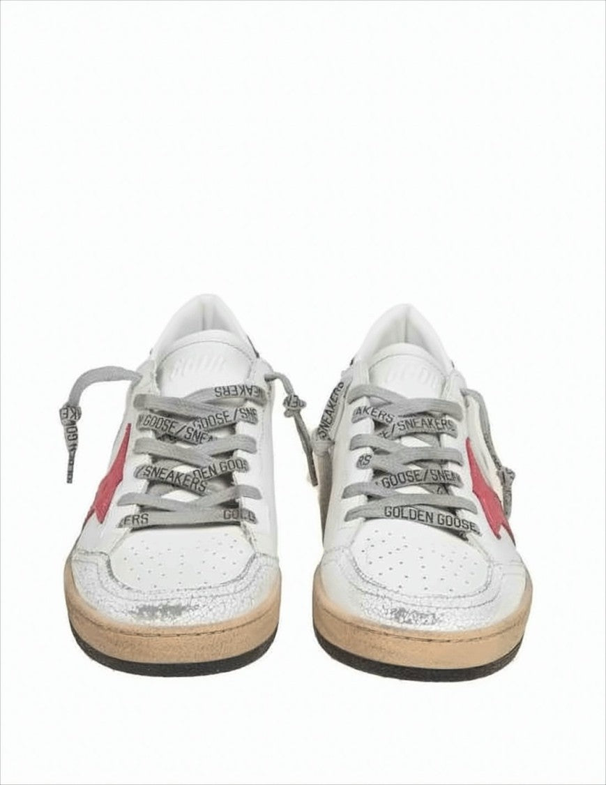 Golden Goose Distressed Low-Top Sneakers With Bold Star Accent