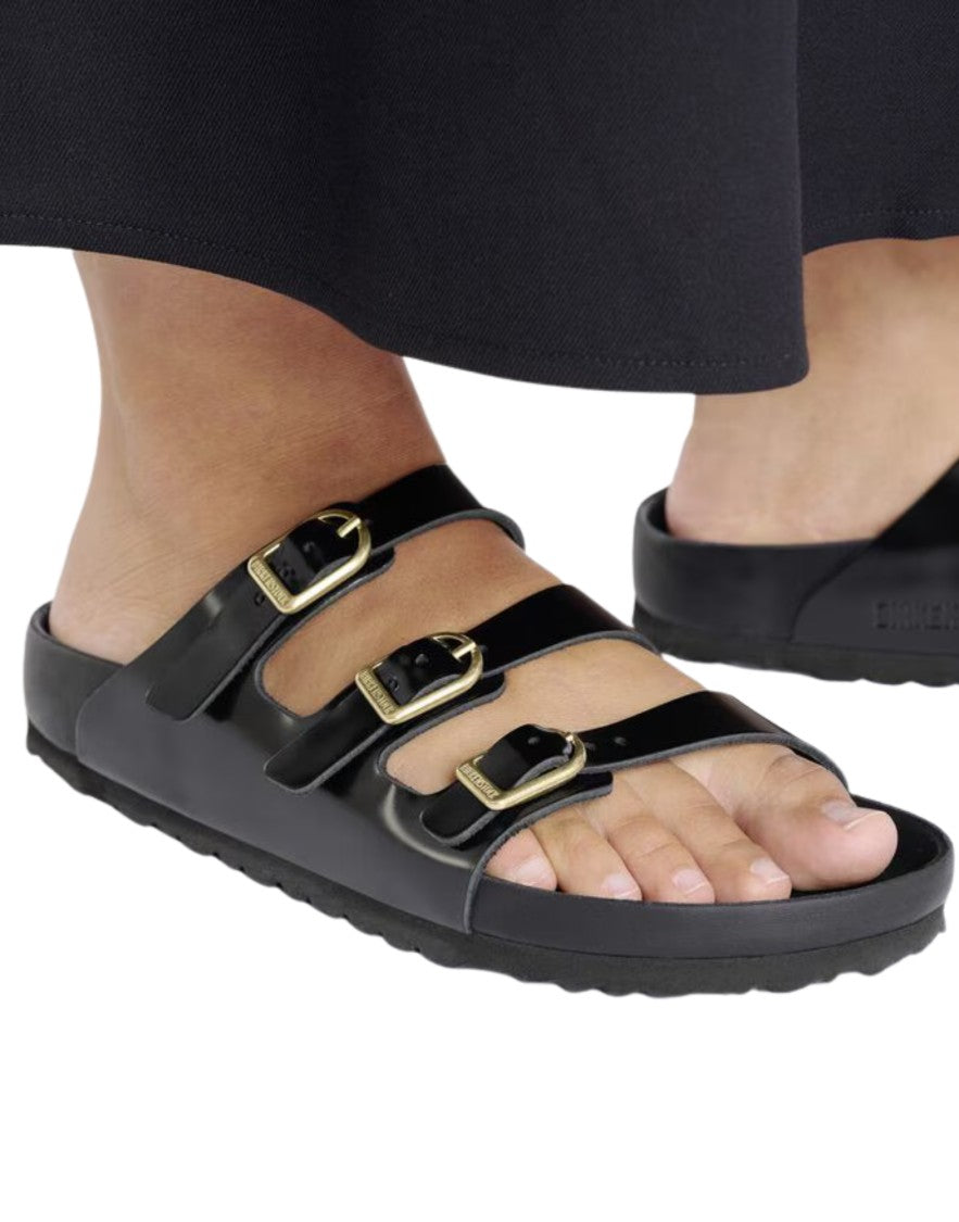 Birkenstock Florida Exquisit D-Buckle Patent Sandals