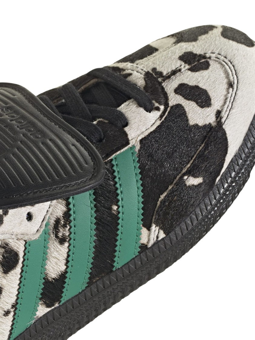 Adidas Low-Top Samba Cow Print Sneakers With Leather Accents