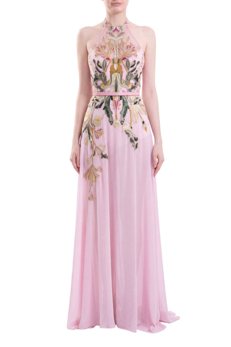 Saiid Kobeisy Embroidered Georgette Dress