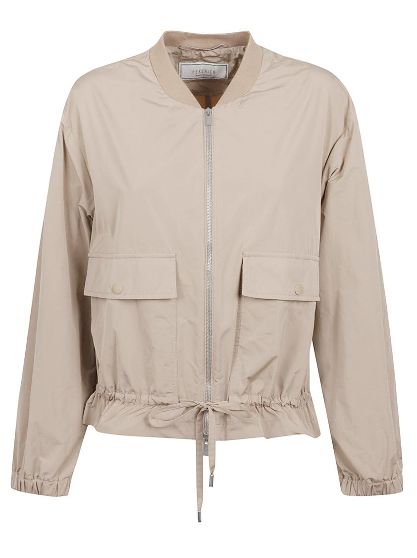 Peserico Lightweight Front-Zipper Jacket With Drawstring Hem