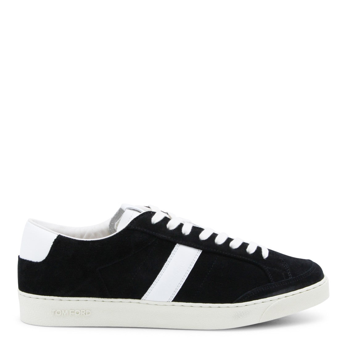 Tom Ford Black Suede Leather-Sole Sneakers