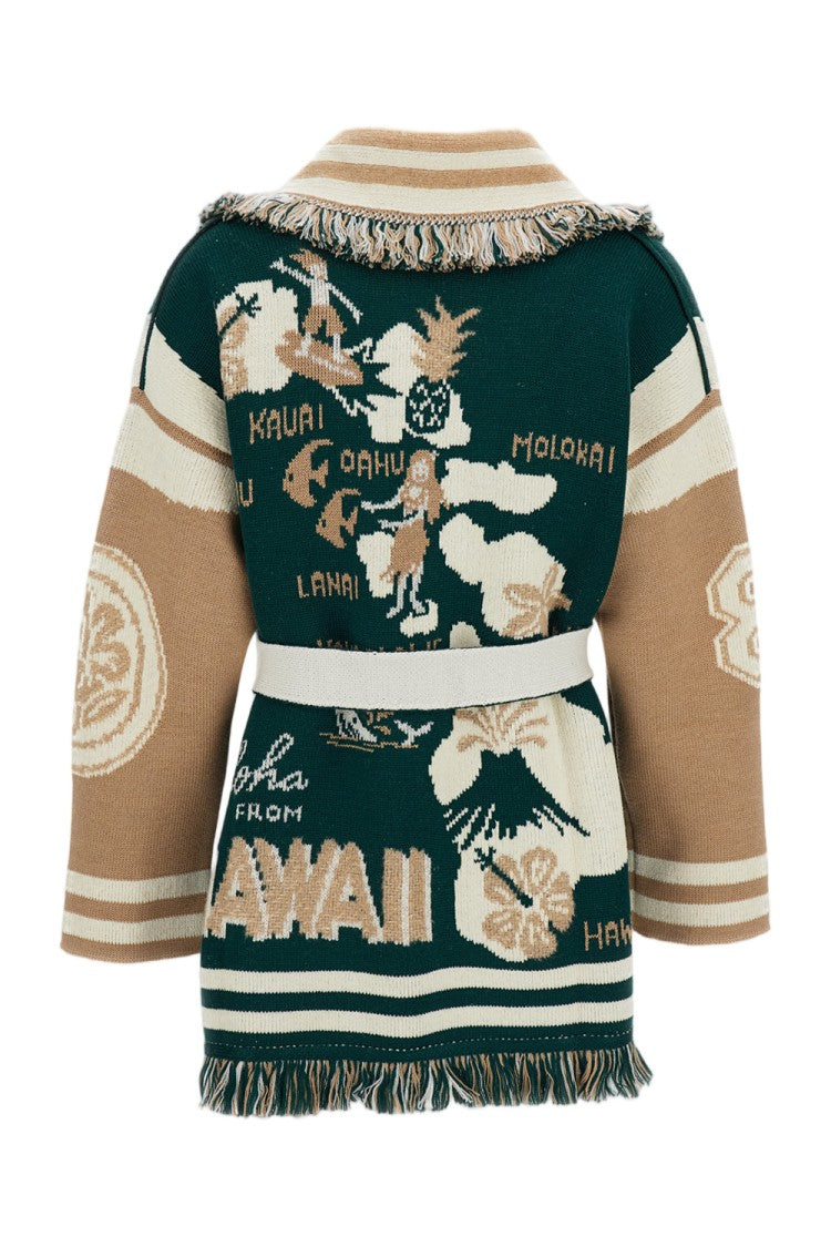 Alanui Multicolor College Of Aloha Wool-Blend Cardigan