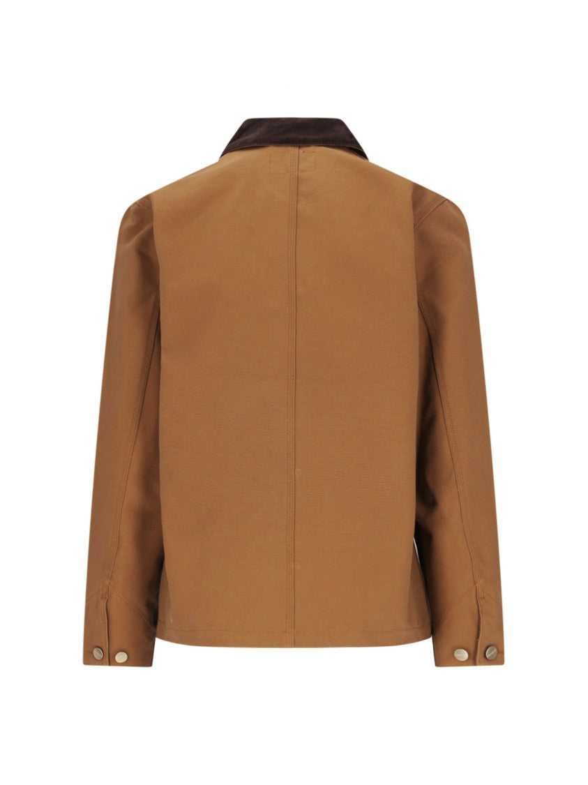 Carhartt Wip Brown Michigan Cotton Shirt Jacket