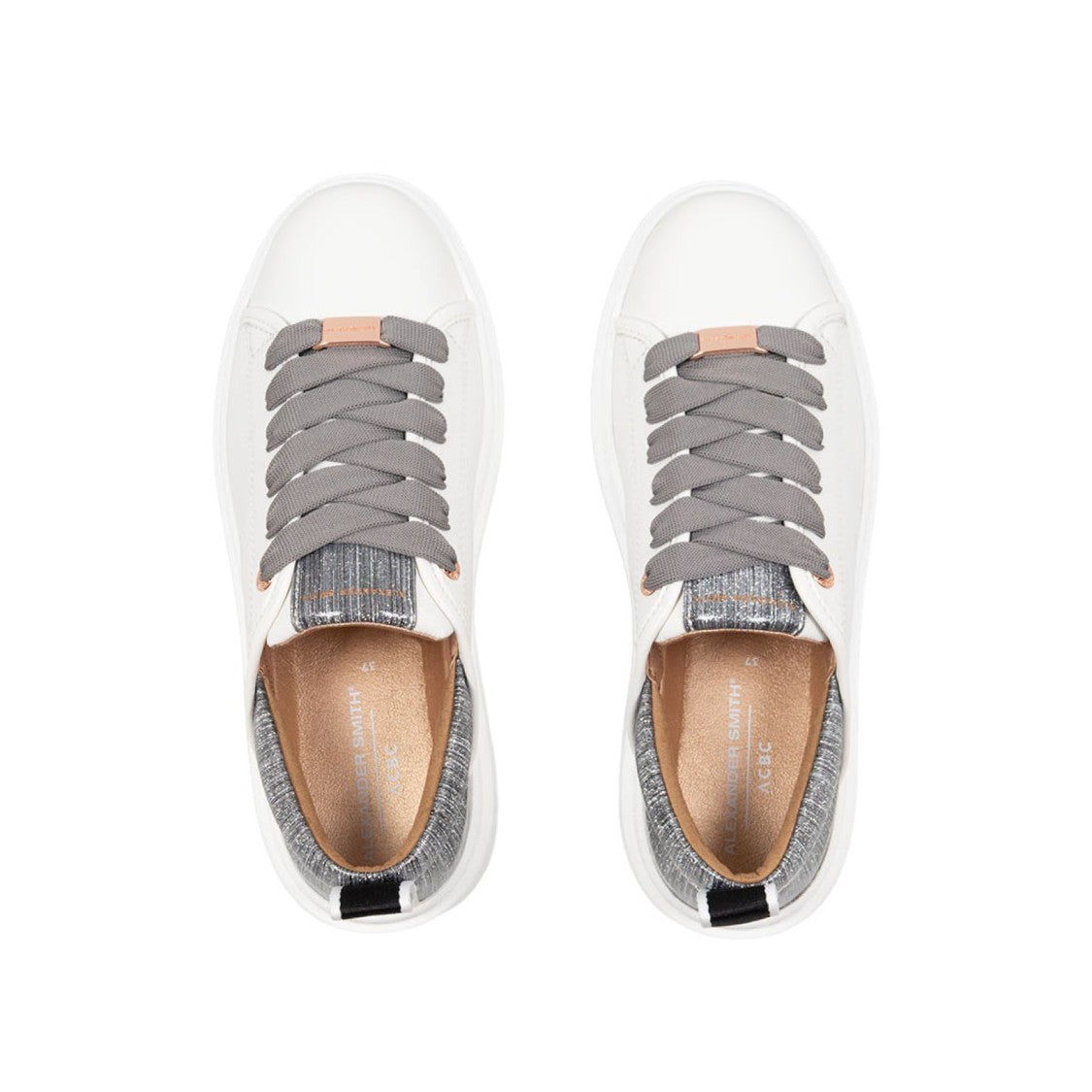 Alexander Smith Wembley White And Gray Vegan Sneakers