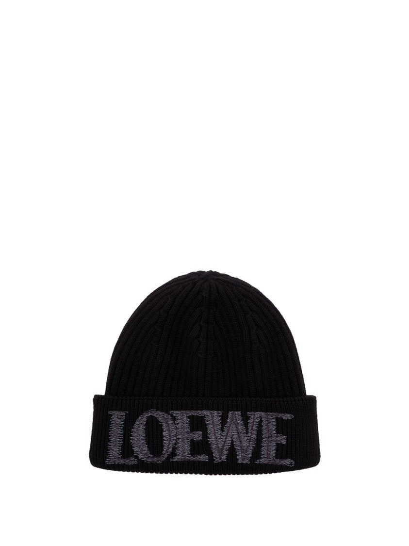 Loewe Wool Beanie With Ribbed Texture