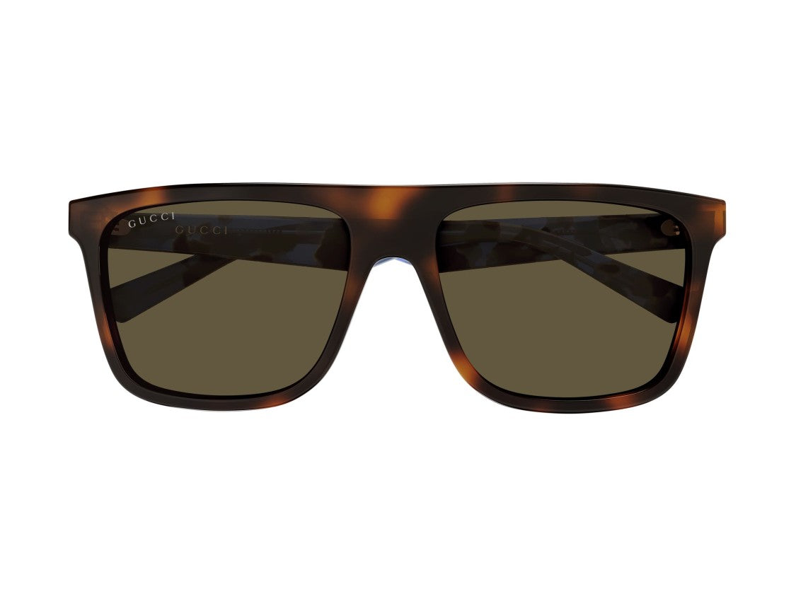 Gucci Blue Gg2182s Patterned Tortoiseshell Bold Square Sunglasses