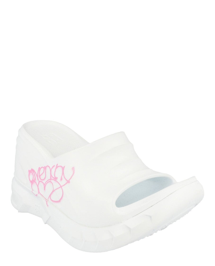 Givenchy Marshmallow Wedge Love Graphic Slides