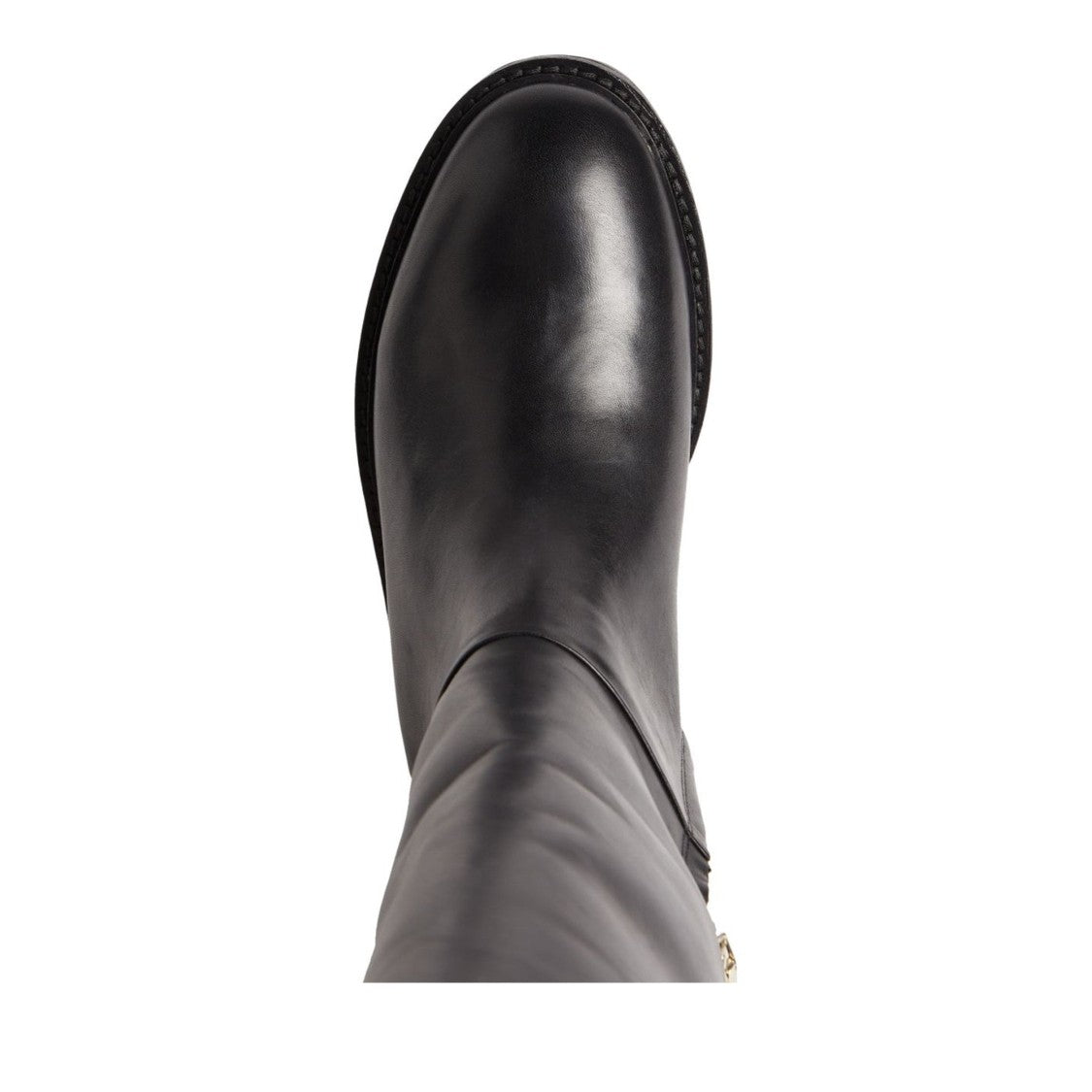 Calvin Klein Black Minimalistic Smooth Leather Boots