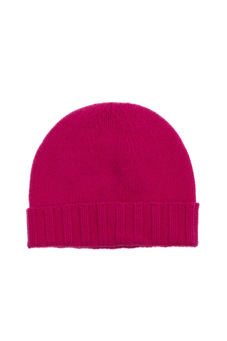 Drumohr Cashmere Beanie With Ribbed Fold-Over Cuff