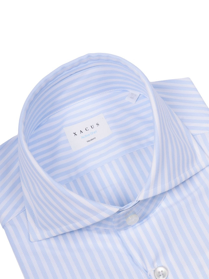 Xacus Vertical Striped Dress Casual Shirt