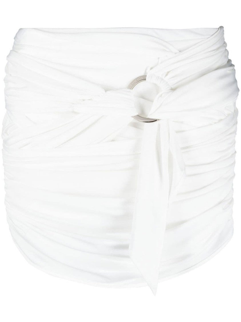 The Attico Draped Thigh-Length Skirt