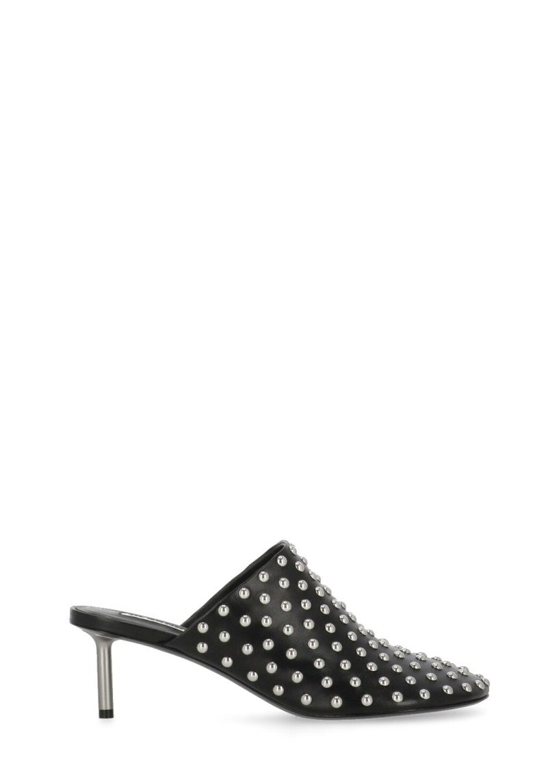 Jil Sander All-Over Studded Leather Sabot With 5 Cm Heel