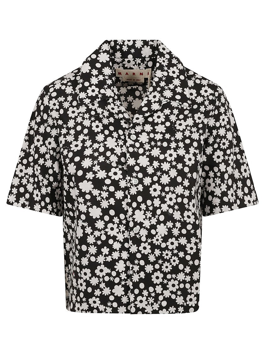 Marni Floral Print Cocoon Silhouette Shirt