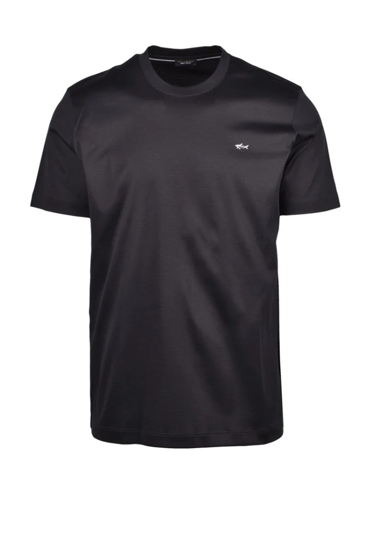Paul & Shark Black/Silver Cotton T-Shirt