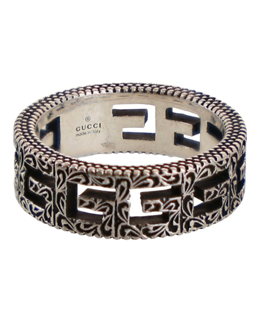 Gucci Sterling Silver G Cube Ring
