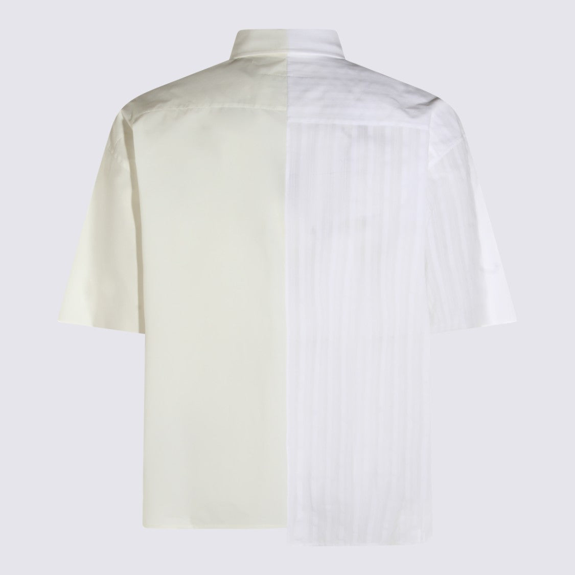 Mm6 By Maison Margiela Split Design White Cotton Shirt