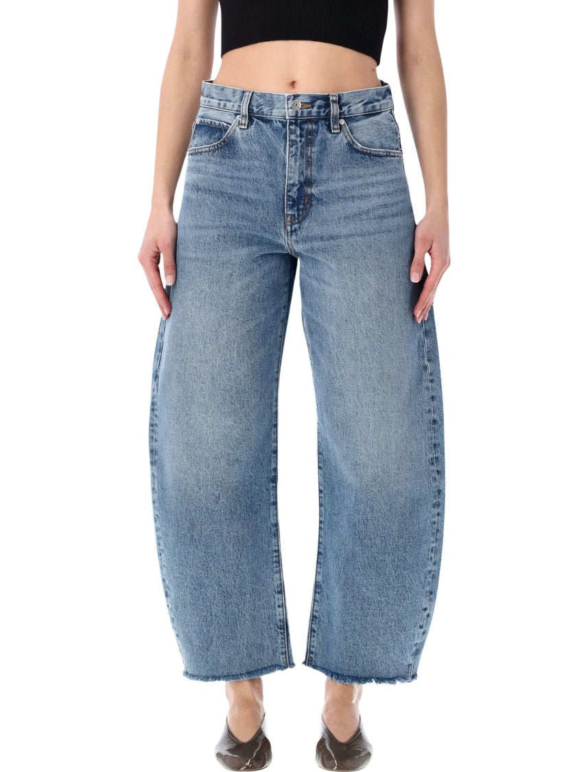 Frame The Bubble Crop High-Rise Jeans