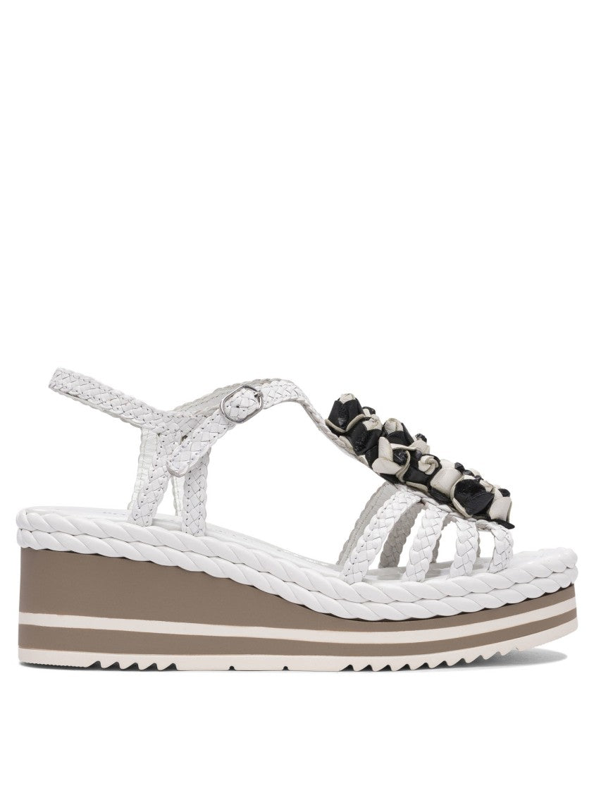 Pons Quintana Braided Strap Sandals With Platform Sole