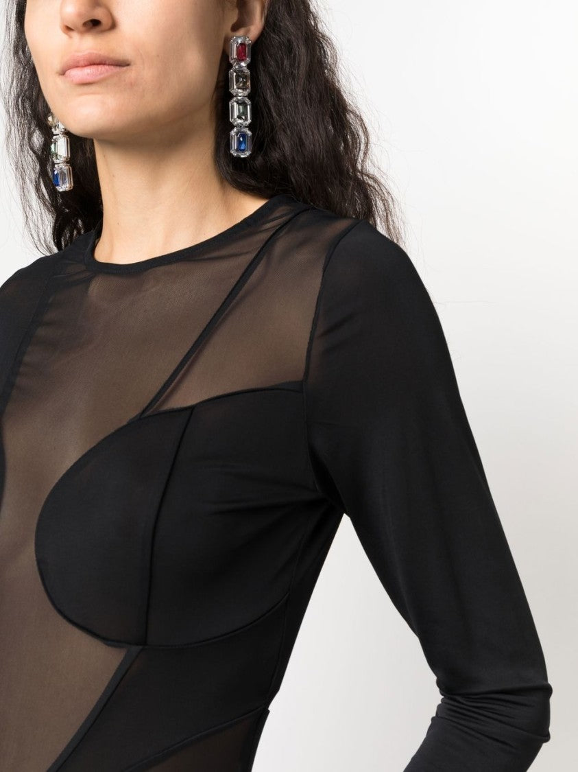 Balmain Semi-Sheer Panelled Top