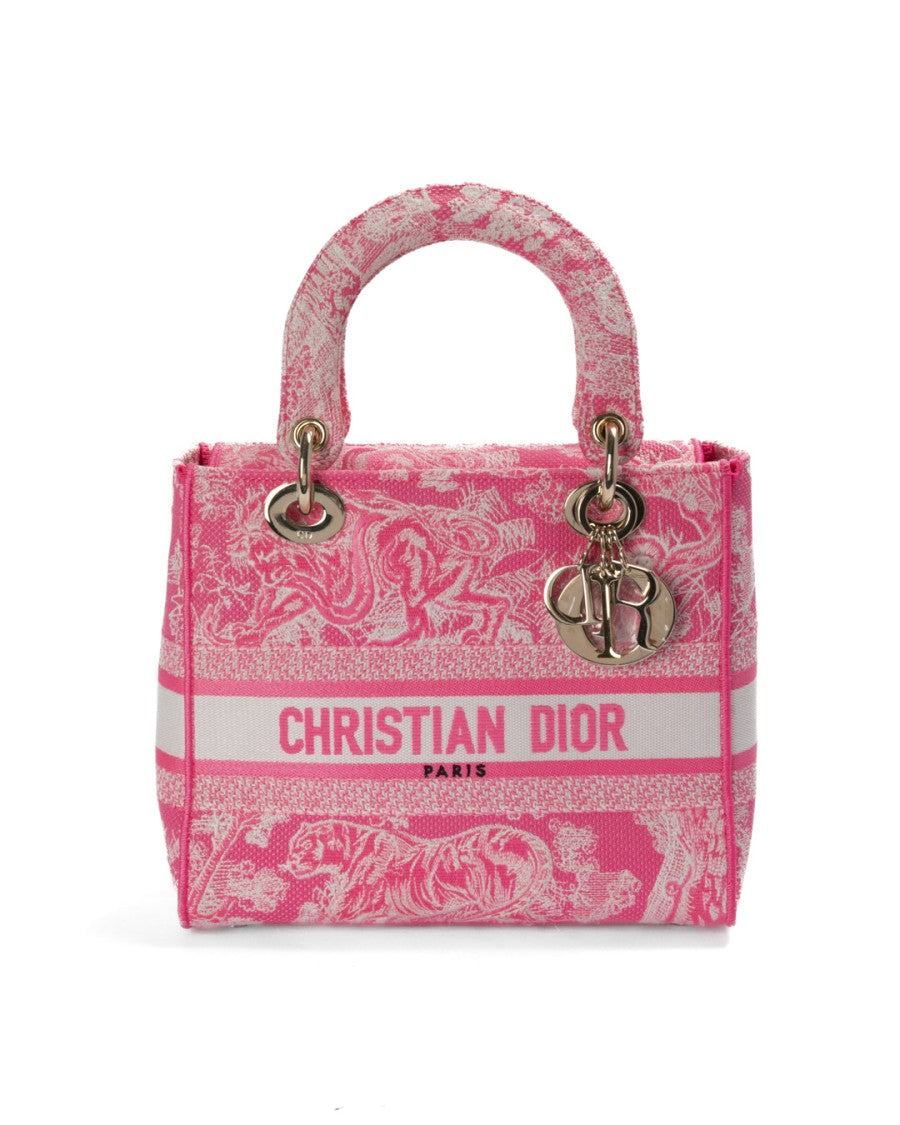 Dior Lady Medium Toile De Jouy Fuchsia