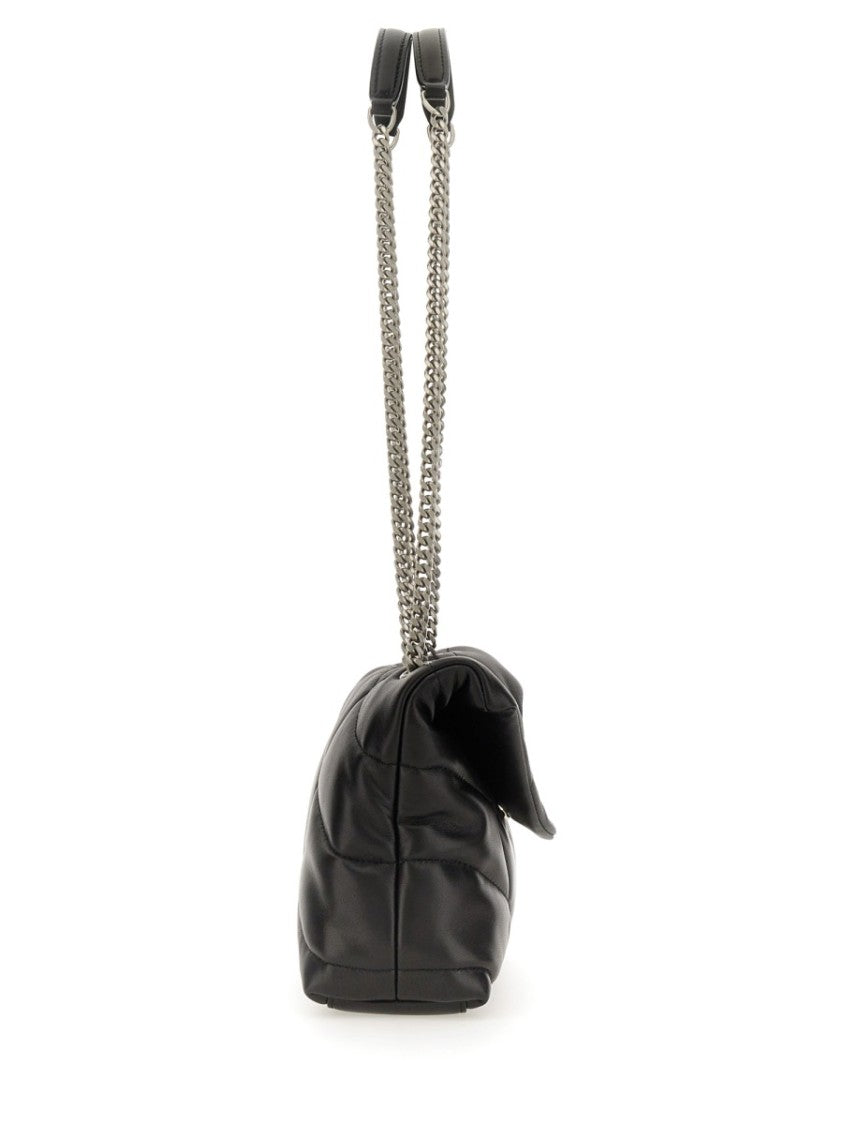Saint Laurent Quilted Lamb Leather Puffer Shoulder Bag