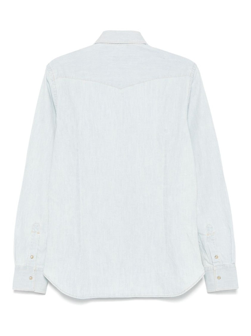 Tintoria Mattei 954 Tailored Blue Shirt With Classic Design