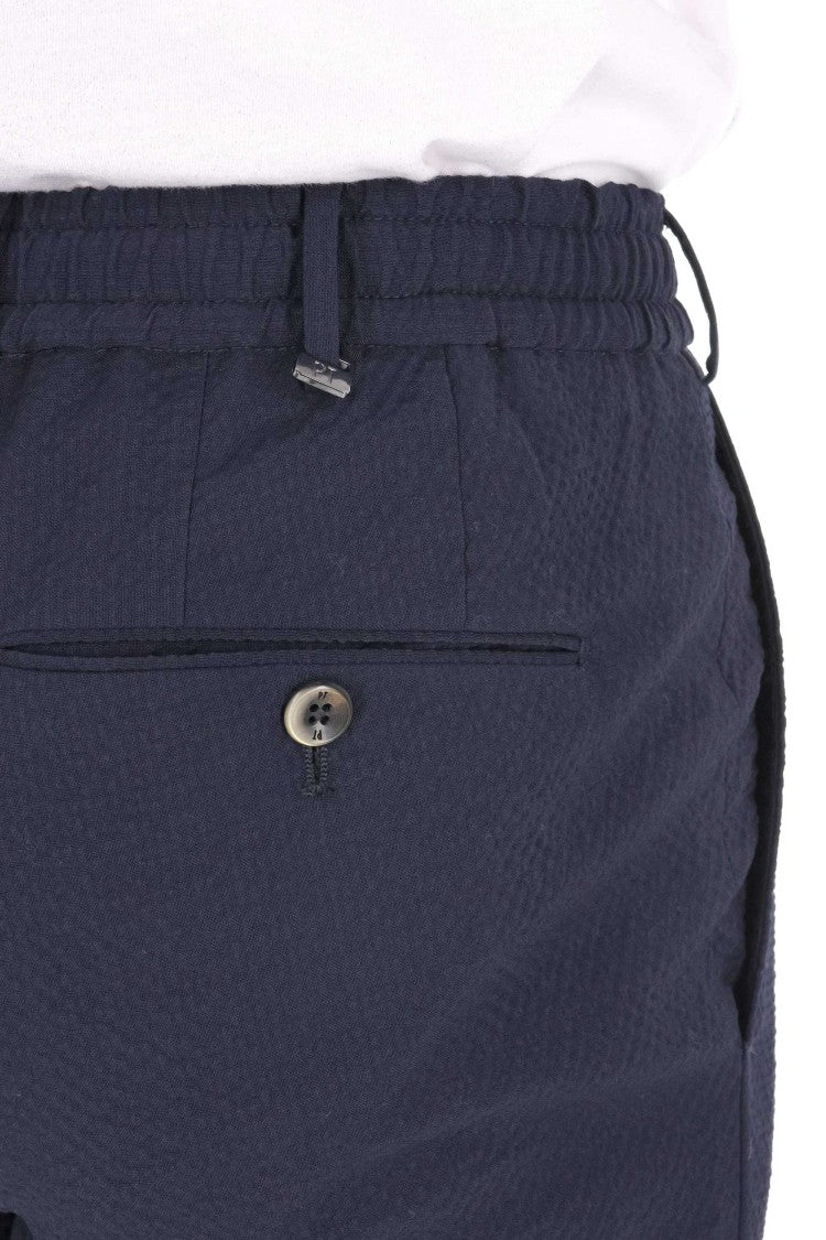 Pt Torino Slim Jogger Virgin Wool Embossed Trousers