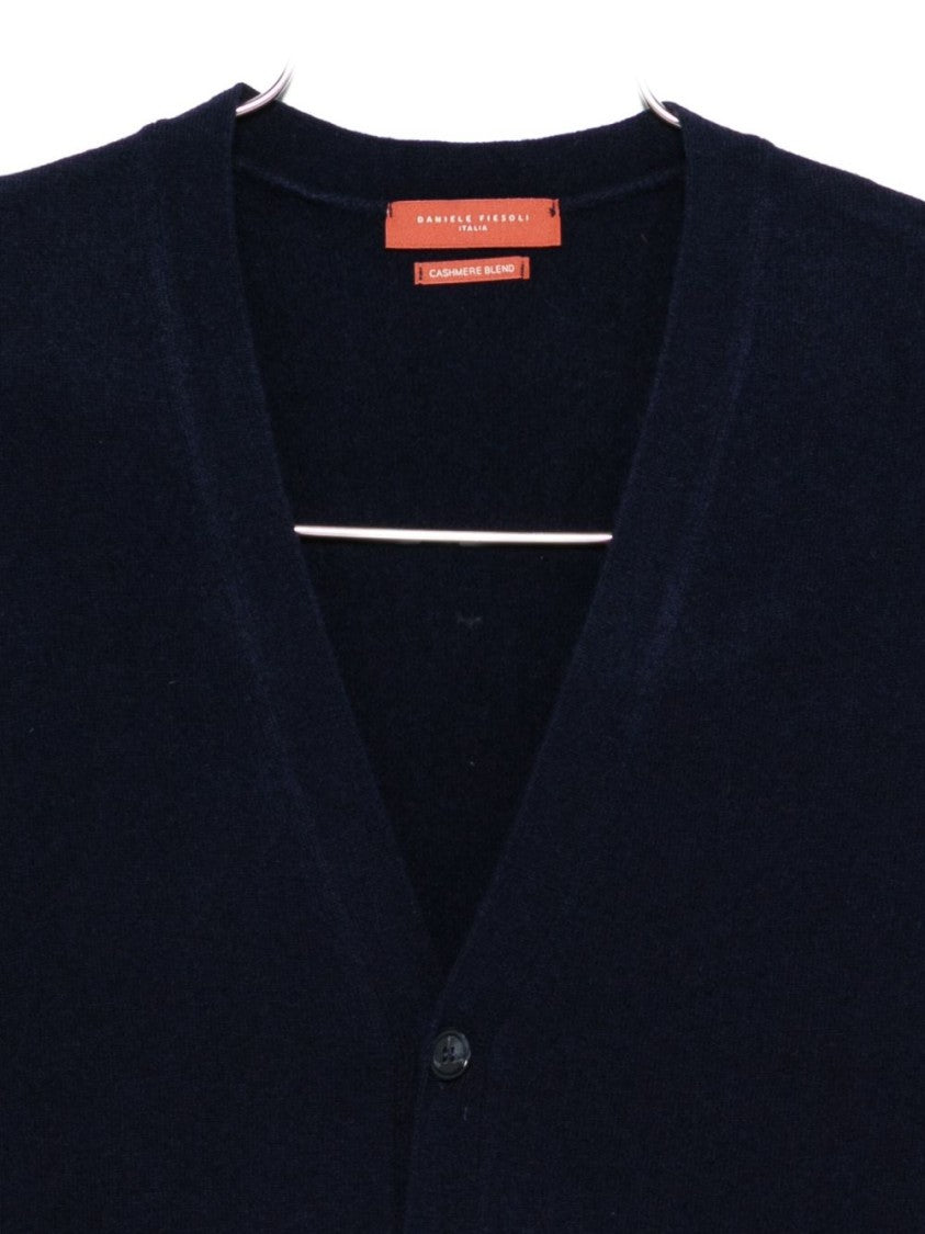 Daniele Fiesoli Sleeveless Knit Vest With Deep V-Neck