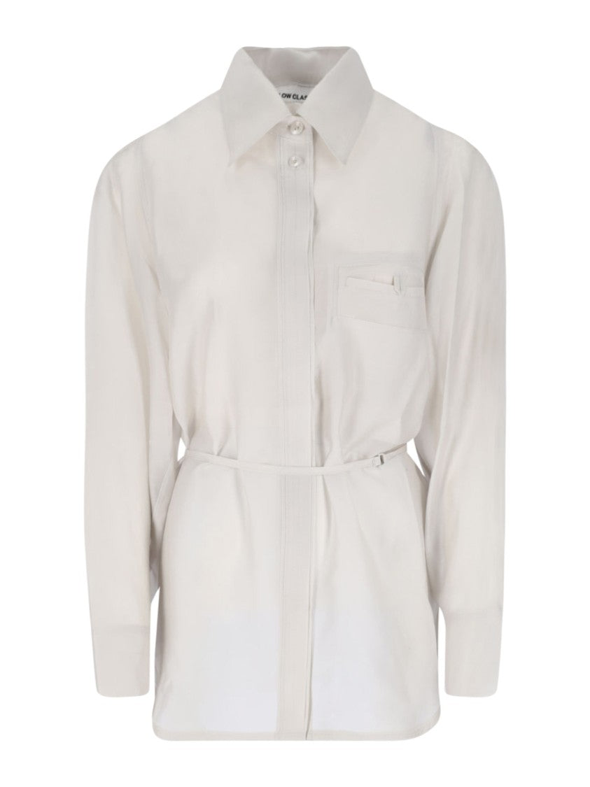 Low Classic Belted Shirt – Beige